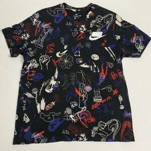 NIKE All Over Print Black Tee- Rare